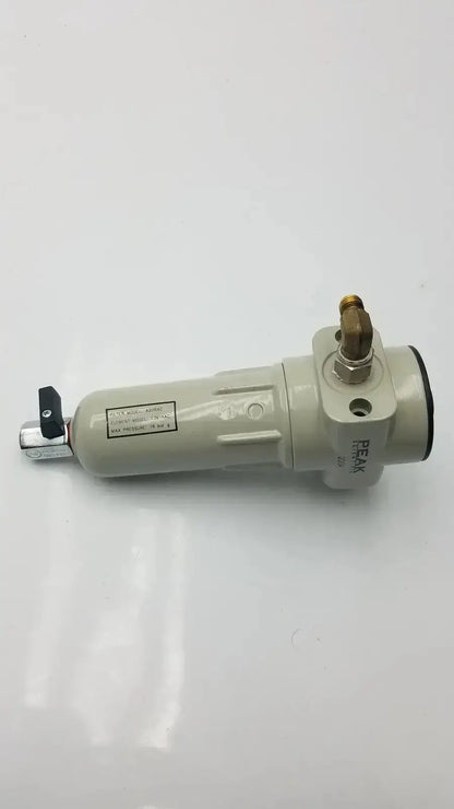 Beige peak scientific a20rac industrial air filter with brass fittings black knob model e361rac for gas purification