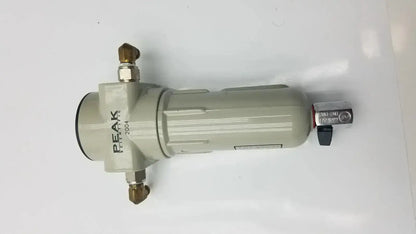 Gray Peak Scientific 2004 air filter A20RAC with brass fittings and black knob model E361RAC for industrial use
