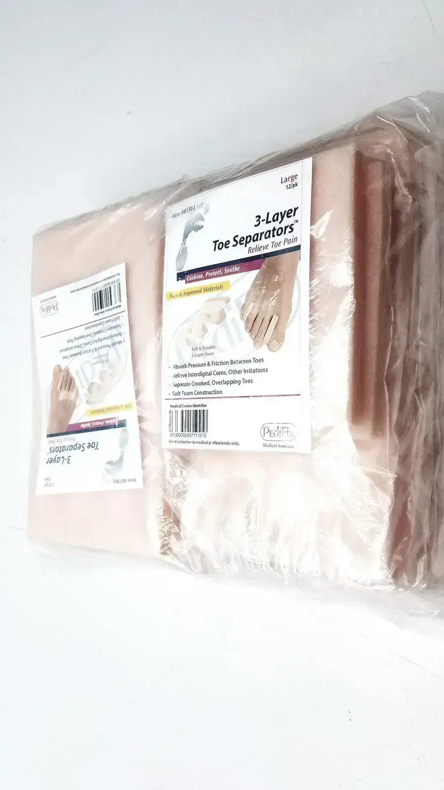 PediFix 8130-L 3-Layer Toe Separators - Large 12/Pack