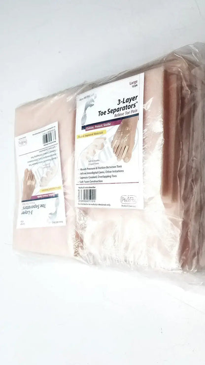 PediFix 8130-L 3-Layer Toe Separators - Large 12/Pack