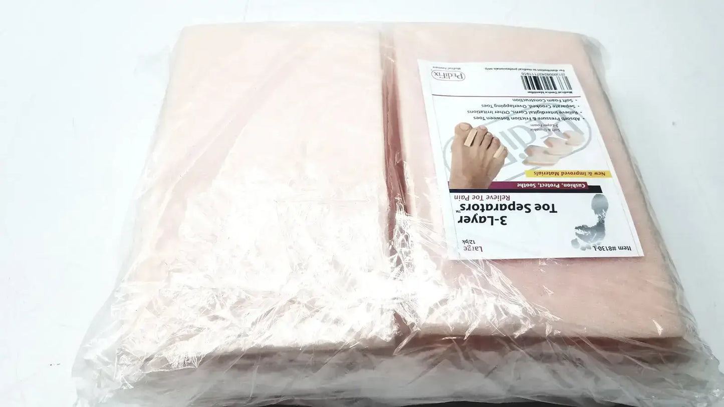 PediFix 8130-L 3-Layer Toe Separators - Large 12/Pack
