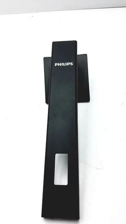 Black philips 037g12060f1a0300rc monitor stand with sleek rectangular design and central cutout for adjustable use