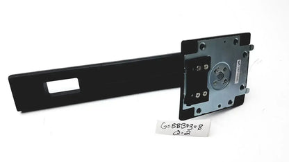 Black plastic and metal philips 037g12060f1a0300rc monitor stand with rectangular base and silver circular mounting plate