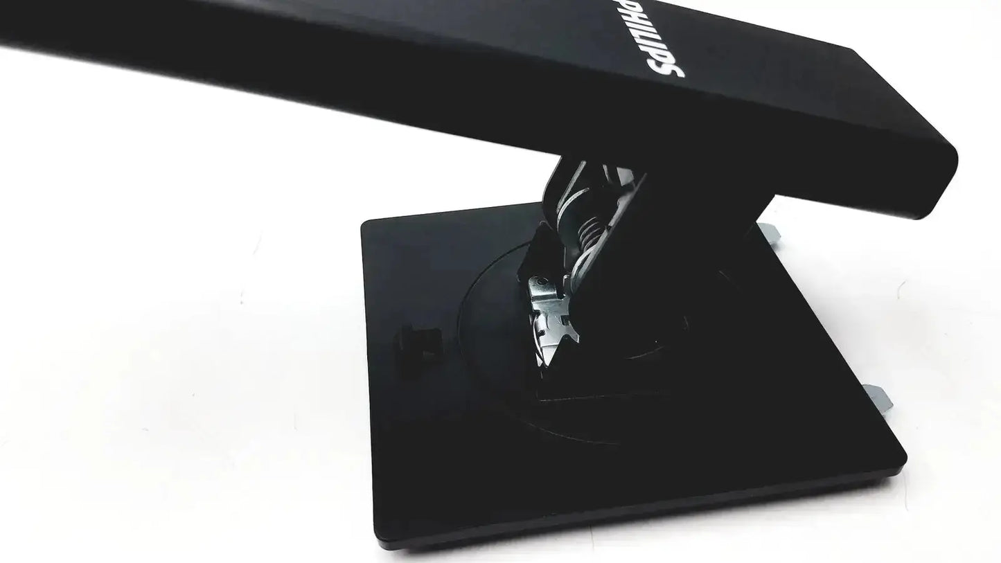 Black philips 037g12060f1a0300rc monitor stand with sleek modern design and adjustable arm for ergonomic use