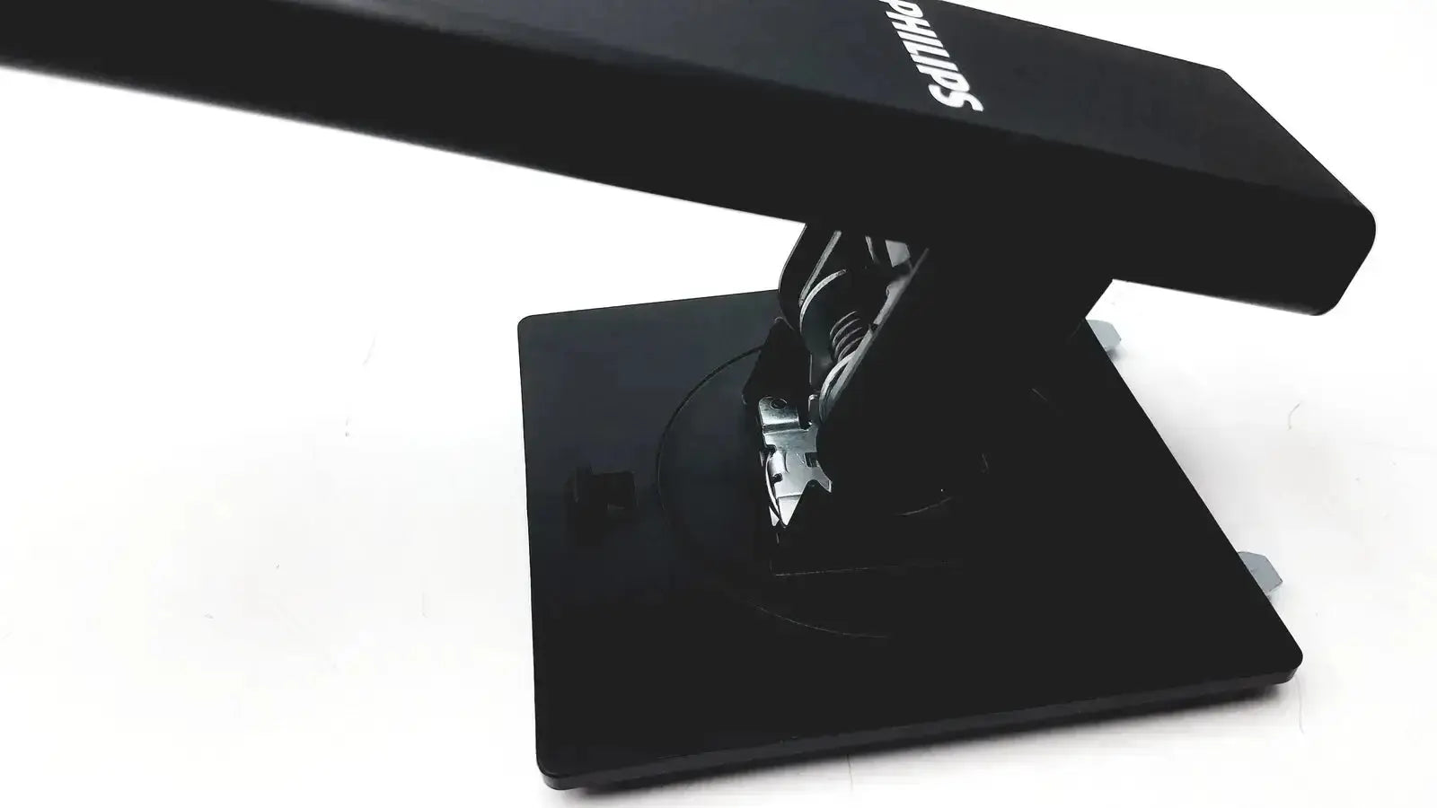 Black philips 037g12060f1a0300rc monitor stand with sleek modern design and adjustable arm for ergonomic use