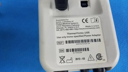 Philips 453564253071 Invivo USB Thermal Printer w/ Power Adapter & Output Cable