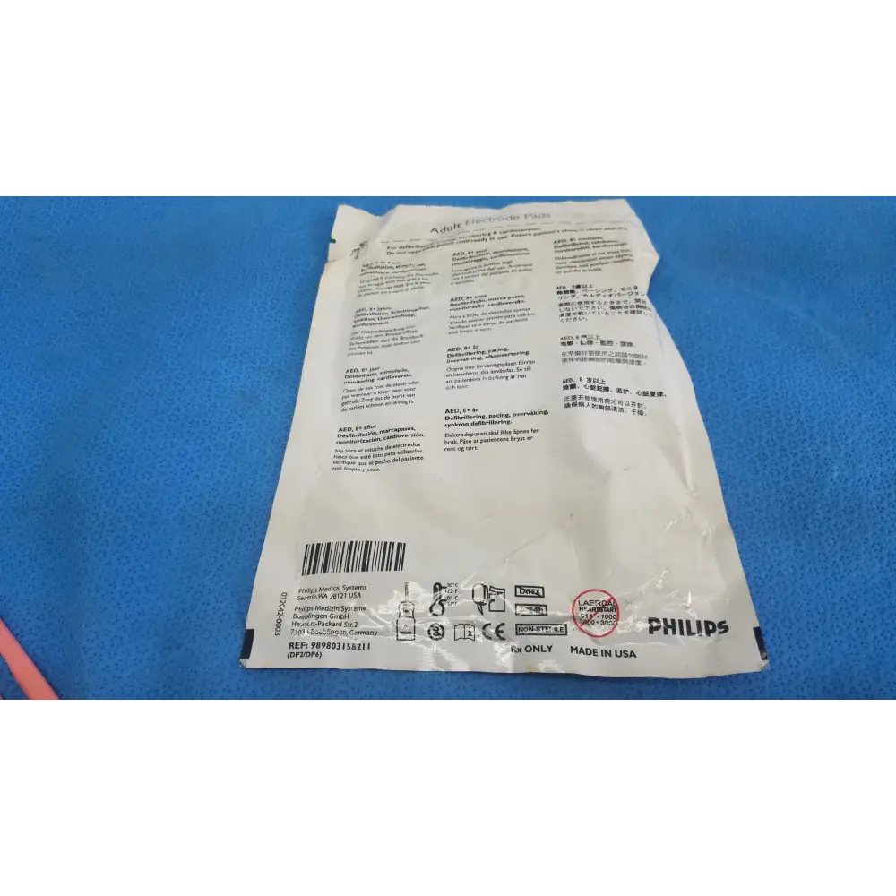 Philips Adult Plus Electrode Pad 8Y+ / Instructional Use Check Before Date