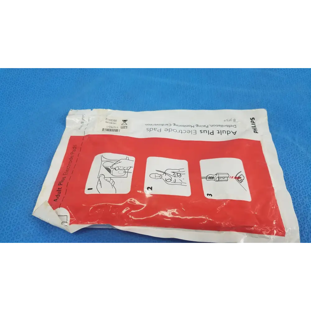 Philips Adult Plus Electrode Pad 8Y+ / Instructional Use Check Before Date