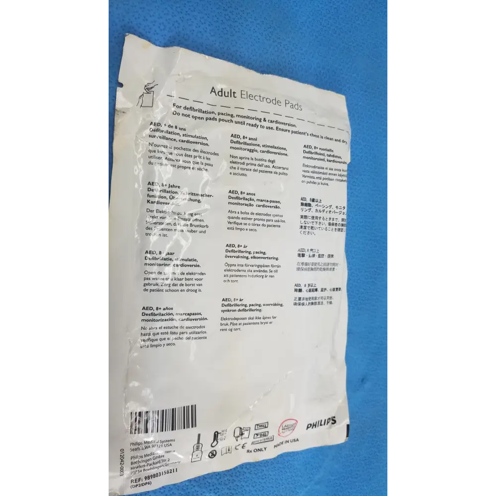 Philips Adult Plus Electrode Pad 8Y+ / Instructional Use Check Before Date