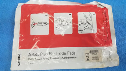 Philips Adult Plus Electrode Pad 8Y+ / Instructional Use Check Before Date