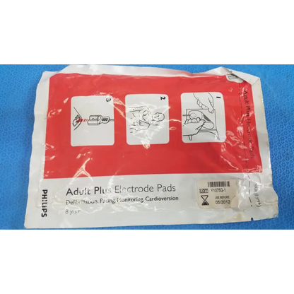 Philips Adult Plus Electrode Pad 8Y+ / Instructional Use Check Before Date
