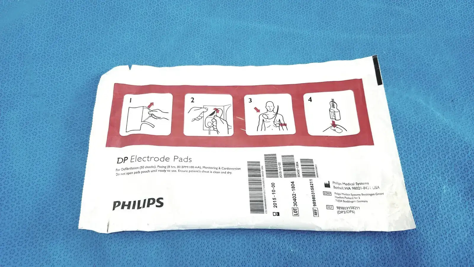Philips DP Electrode Pad for Instructional Use Only Check Expiry Date Before