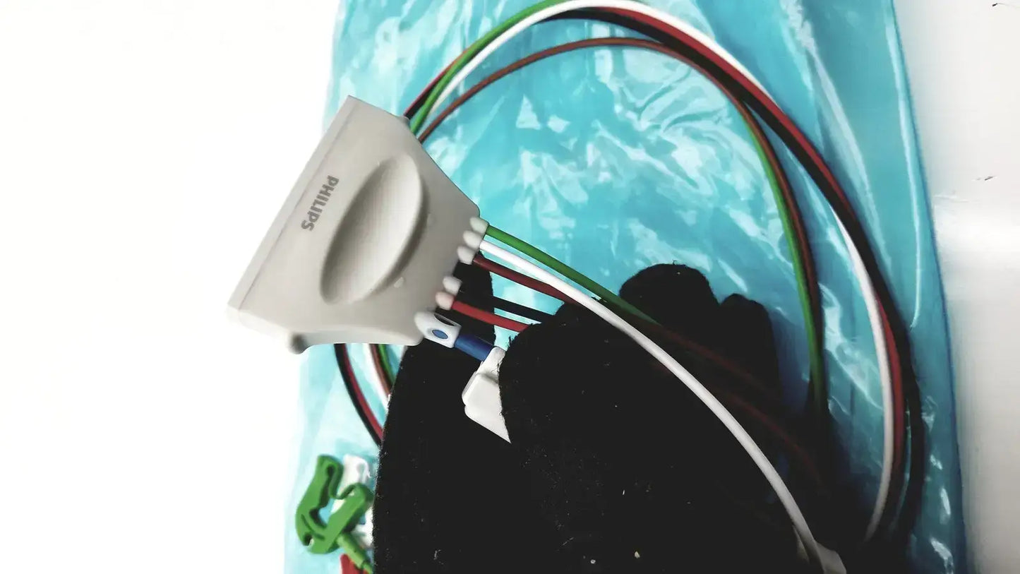 Philips ECG 5 Lead Grabber AAMI + SpO2 Tele 989803171851 - Leadwire