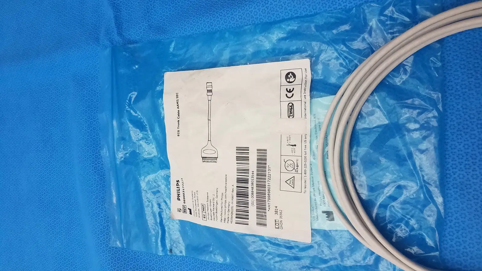 Philips ECG Trunk Cable – Patient Monitor Lead Wire Medical Grade