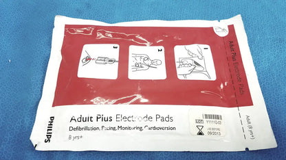 Philips Electrode Pad Adult 8Y+ Instructional Use Only /Check EXP Date Y1111G-03