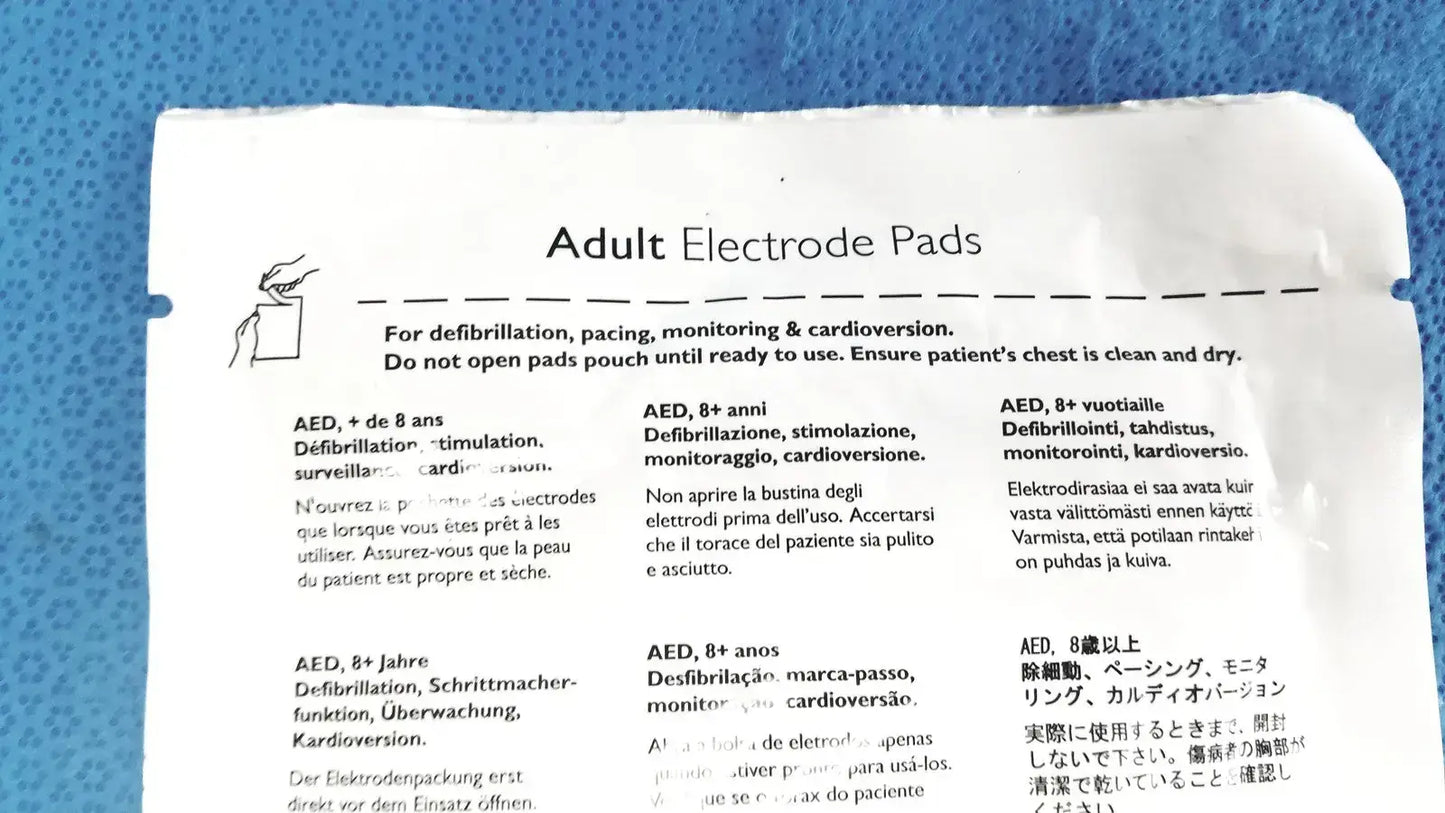 Philips Electrode Pad Adult 8Y+ Instructional Use Only /Check EXP Date Y1111G-03