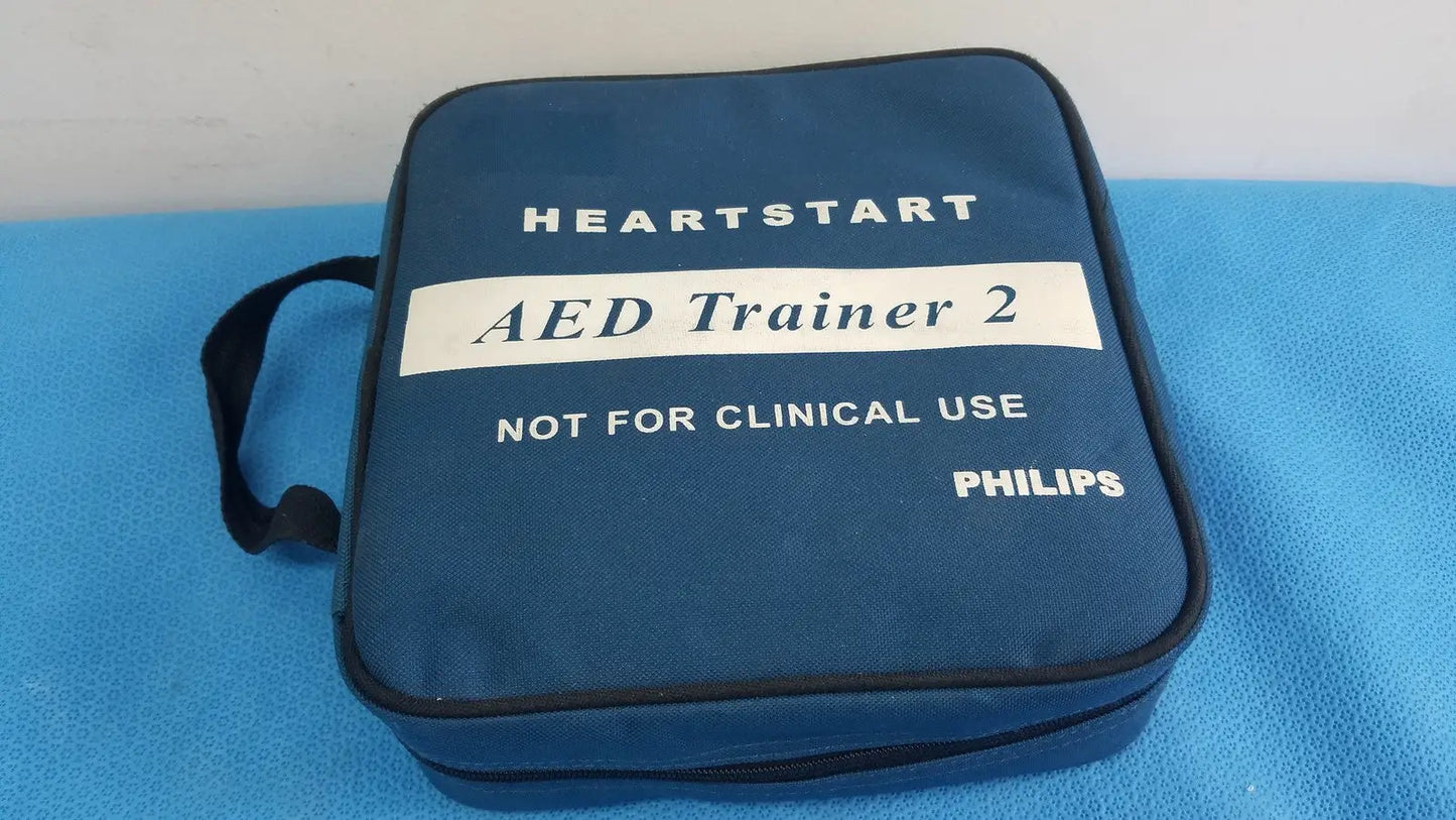 Philips HeartStart AED Trainer 2 M3752A Defibrillator Training Unit with Case