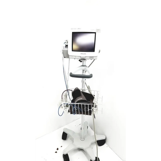Philips Intellivue MP5T Patient Monitor Agilent M1576A with Rolling Stand