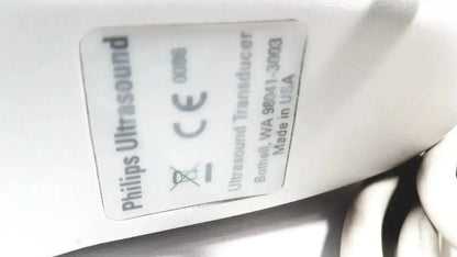 White Philips L15-7io linear array ultrasound transducer probe model 90041-3003 made in the USA for iU22 systems