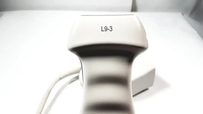 White plastic philips l9-3 linear array ultrasound transducer probe with sleek ergonomic design for iU22 system