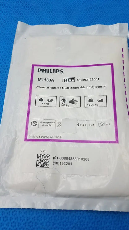 Philips M1131A SpO2 Sensor Disposable Adult/Pediatric – Pulse Oximeter
