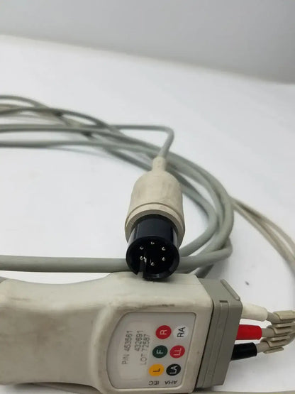 Philips M1503A 3-lead Grabber Patient Cable ECG 453561 432691
