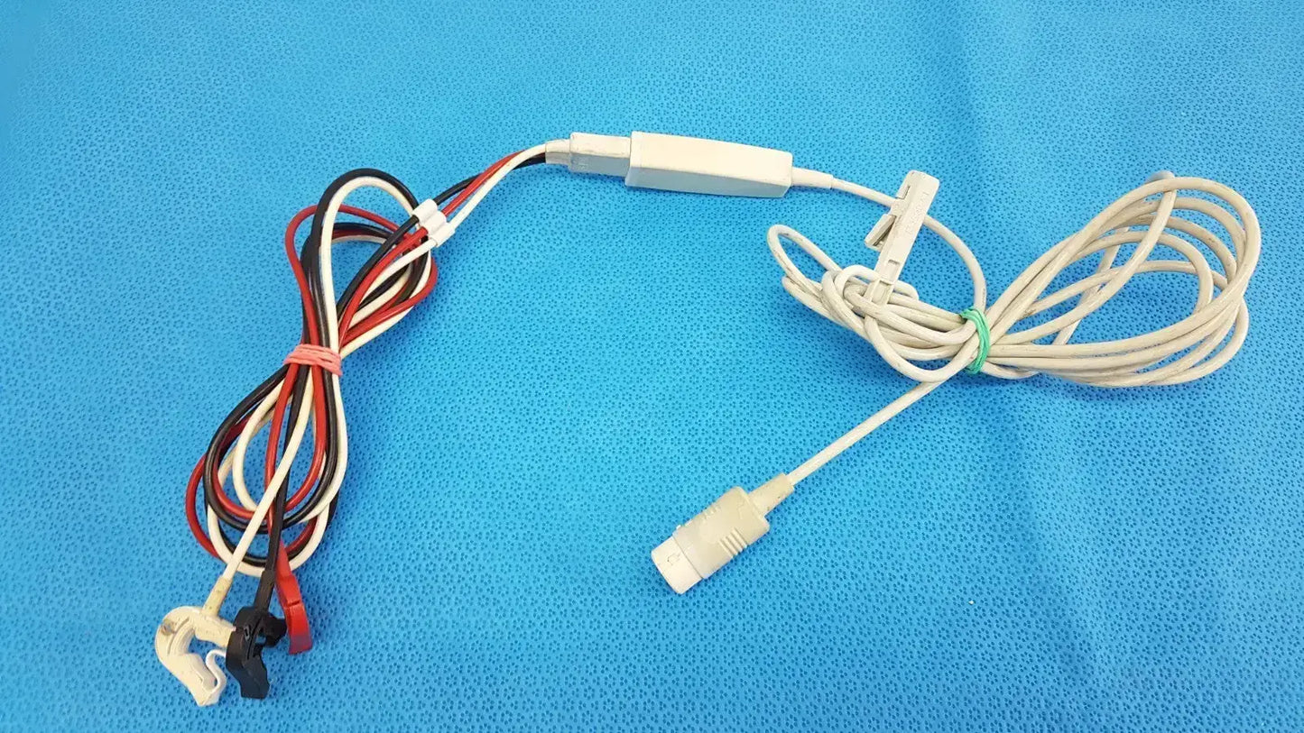 Philips M1671A 3-Lead ECG/EKG Trunk Cable with Grabber Clip Leads - ECG