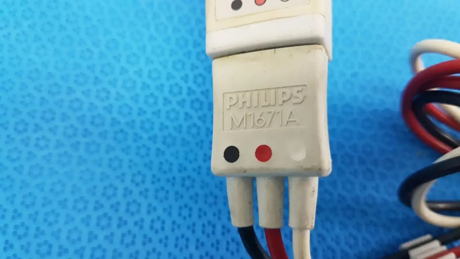 Philips M1671A 3-Lead ECG/EKG Trunk Cable with Grabber Clip Leads - ECG