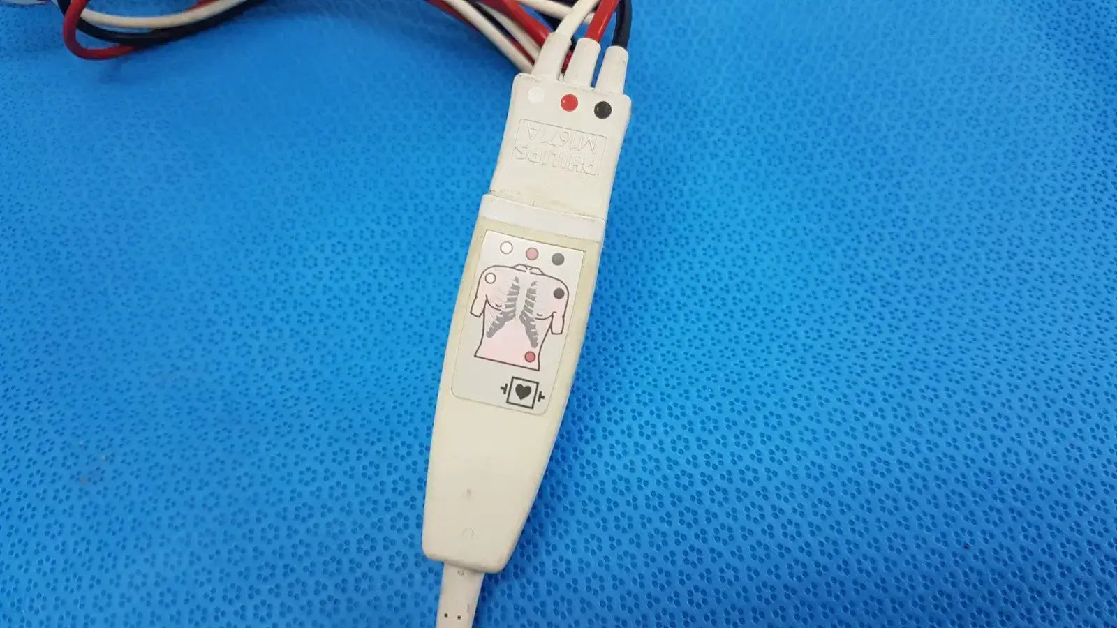Philips M1671A 3-Lead ECG/EKG Trunk Cable with Grabber Clip Leads - ECG