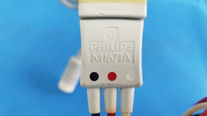 PHILIPS M1671A ECG 3-Lead Set Grabber AAMI ICU Leadwire Cable
