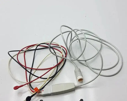 Philips m1673a medical-grade 3 leadset with white red black beige cables and gray usb trunk cable connector