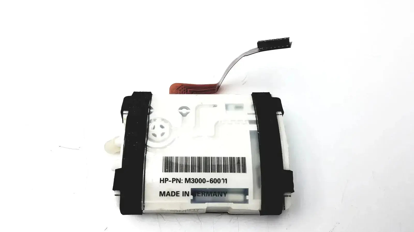 White plastic hp m3000-60011 cooling fan module with black rubber straps and ribbon cable for philips m3000-60001 pump assembly module
