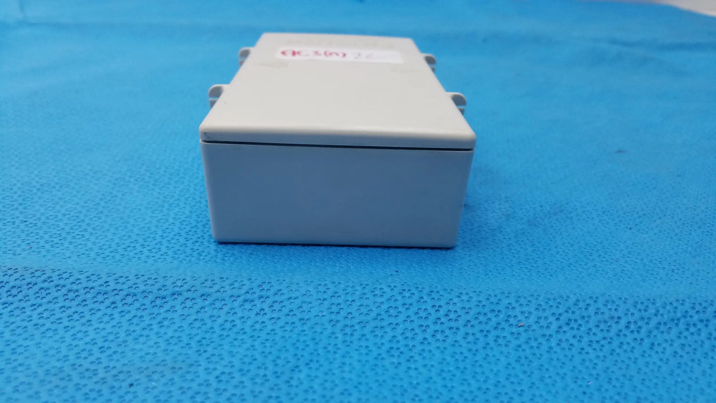 Gray plastic electrical junction box with hinged lid and mounting tabs for philips m3538a heartstart mrx medical equipment