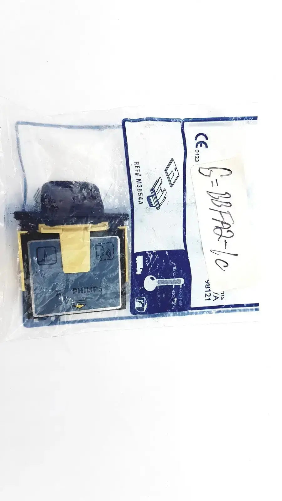 Philips m3854a data card key switch in black and yellow plastic in original packaging for philips m3854a data use