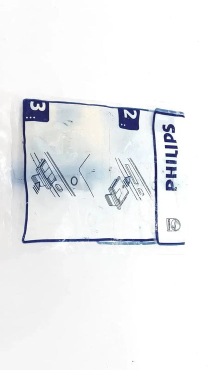 Philips m3854a data card instruction manual with blue printed diagrams and text on white paper background