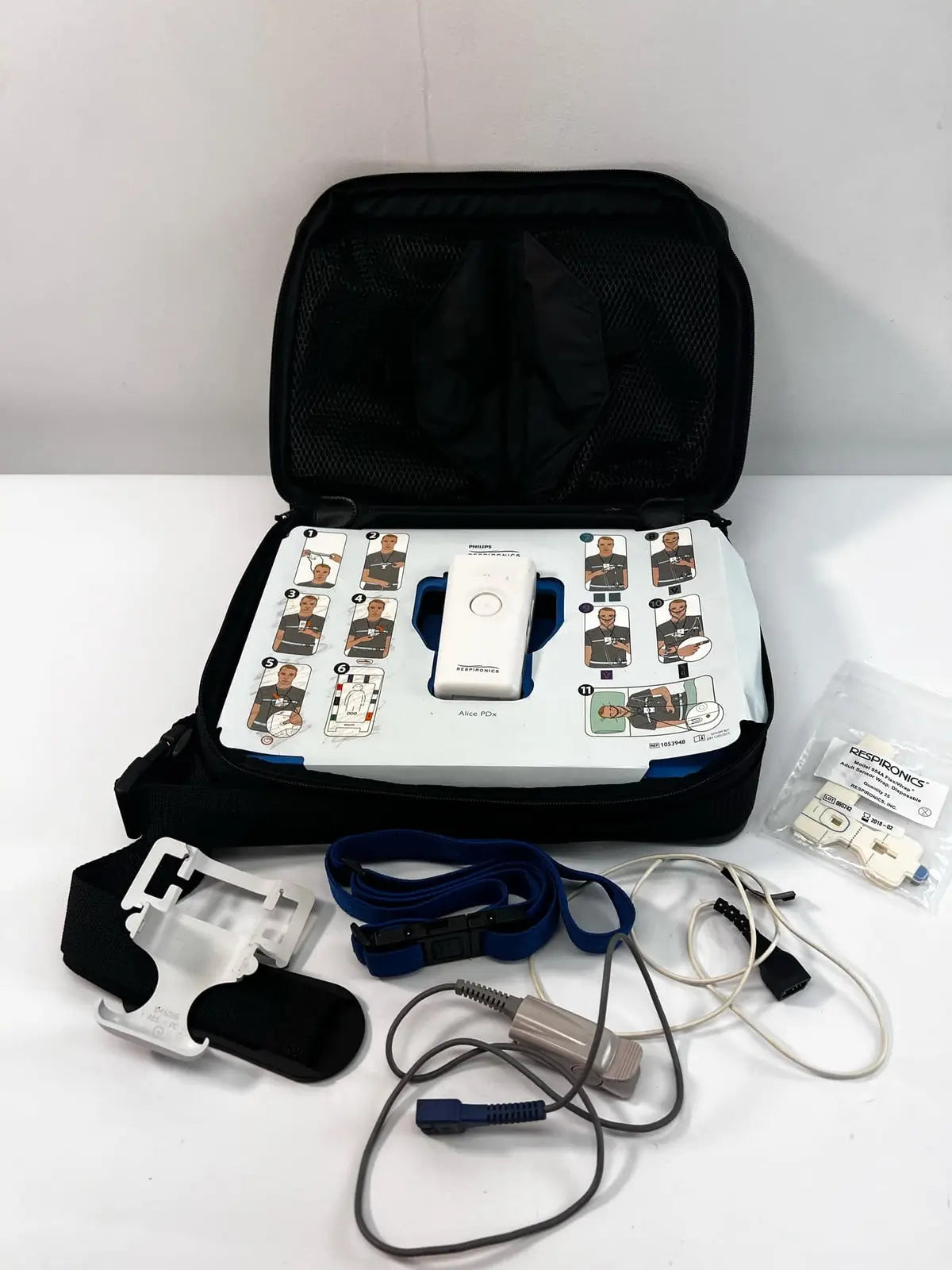 Philips Respiironics Alice PDx Portable Sleep Diiagnostic System With Accessorie