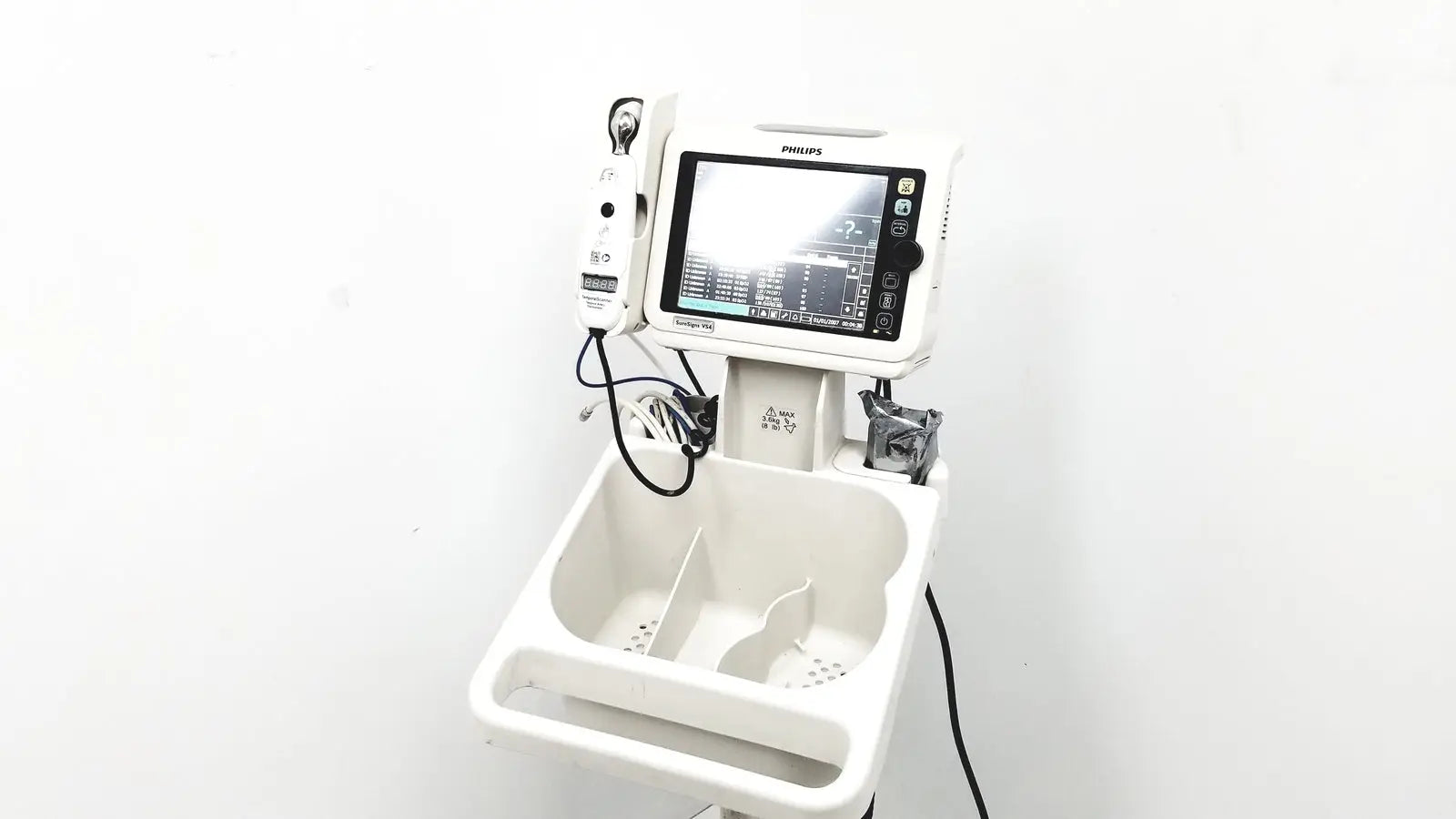 Philips SureSigns VS4 Vital Signs 863283 with Temporal Scanner & Rolling Stand