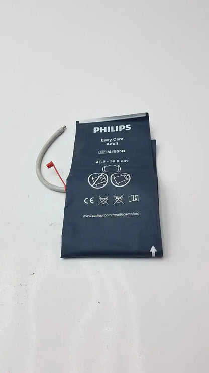 Philips m4555b adult blood pressure cuff in dark blue with white text for easy care and accurate blood pressure monitoring