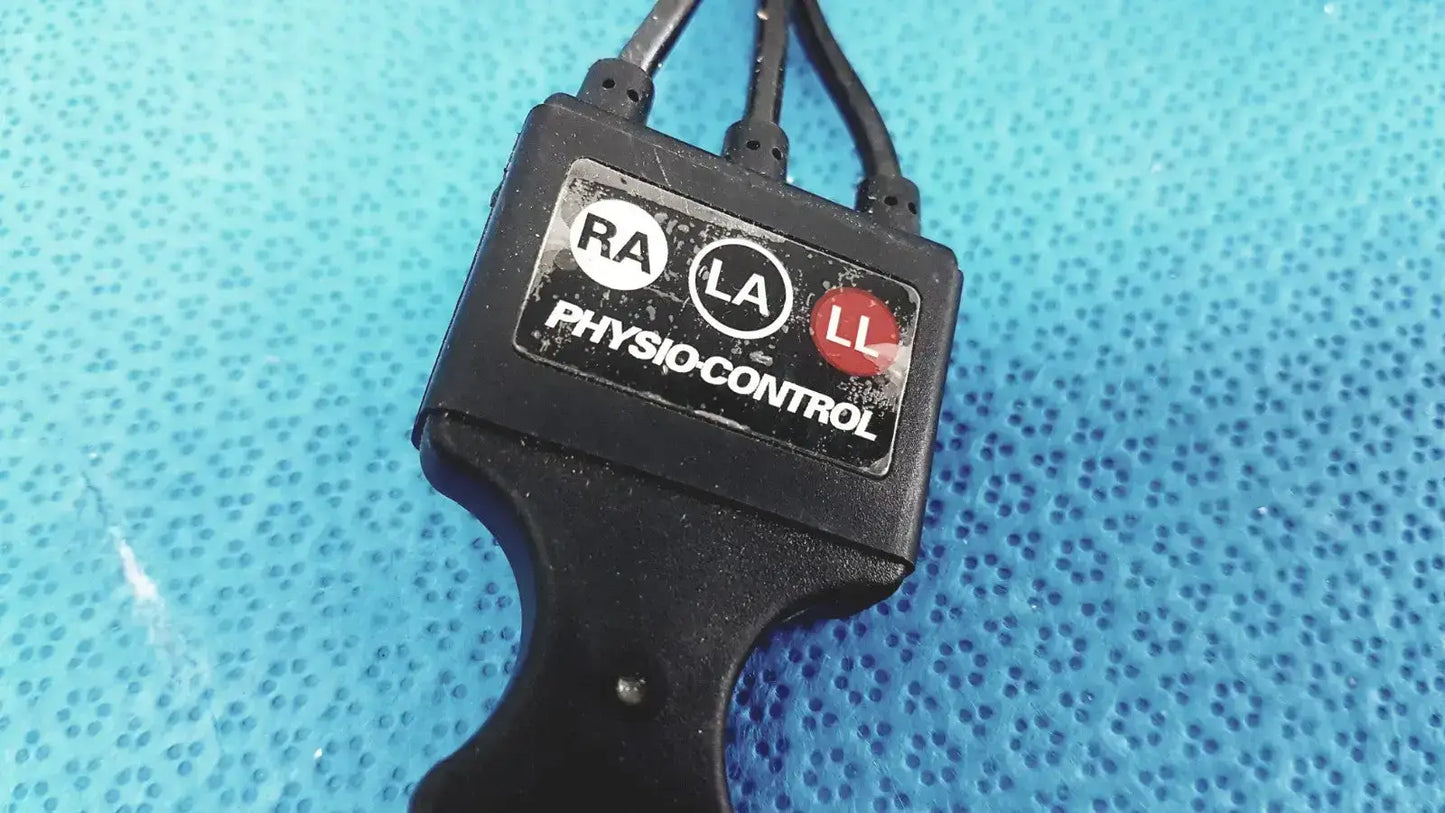 Physio-Control 3-Lead ECG Cable w/ Snap Electrodes & 10-Pin Connector