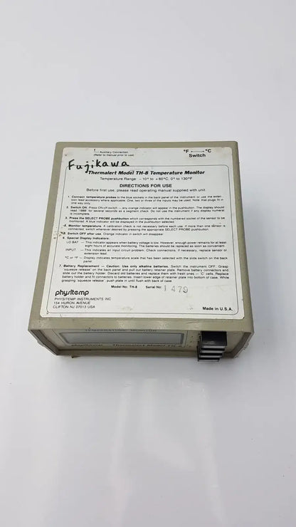 Physitemp Temperature Monitor Thermalert Model TH-8