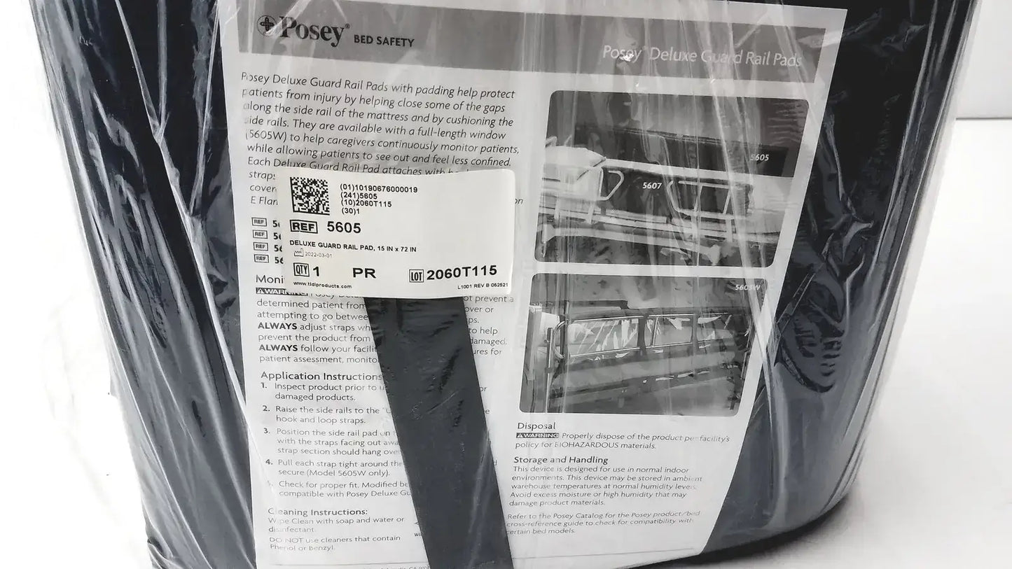Posey Bed Safety 5605 Deluxe Guardrail Pad 15 in x 72