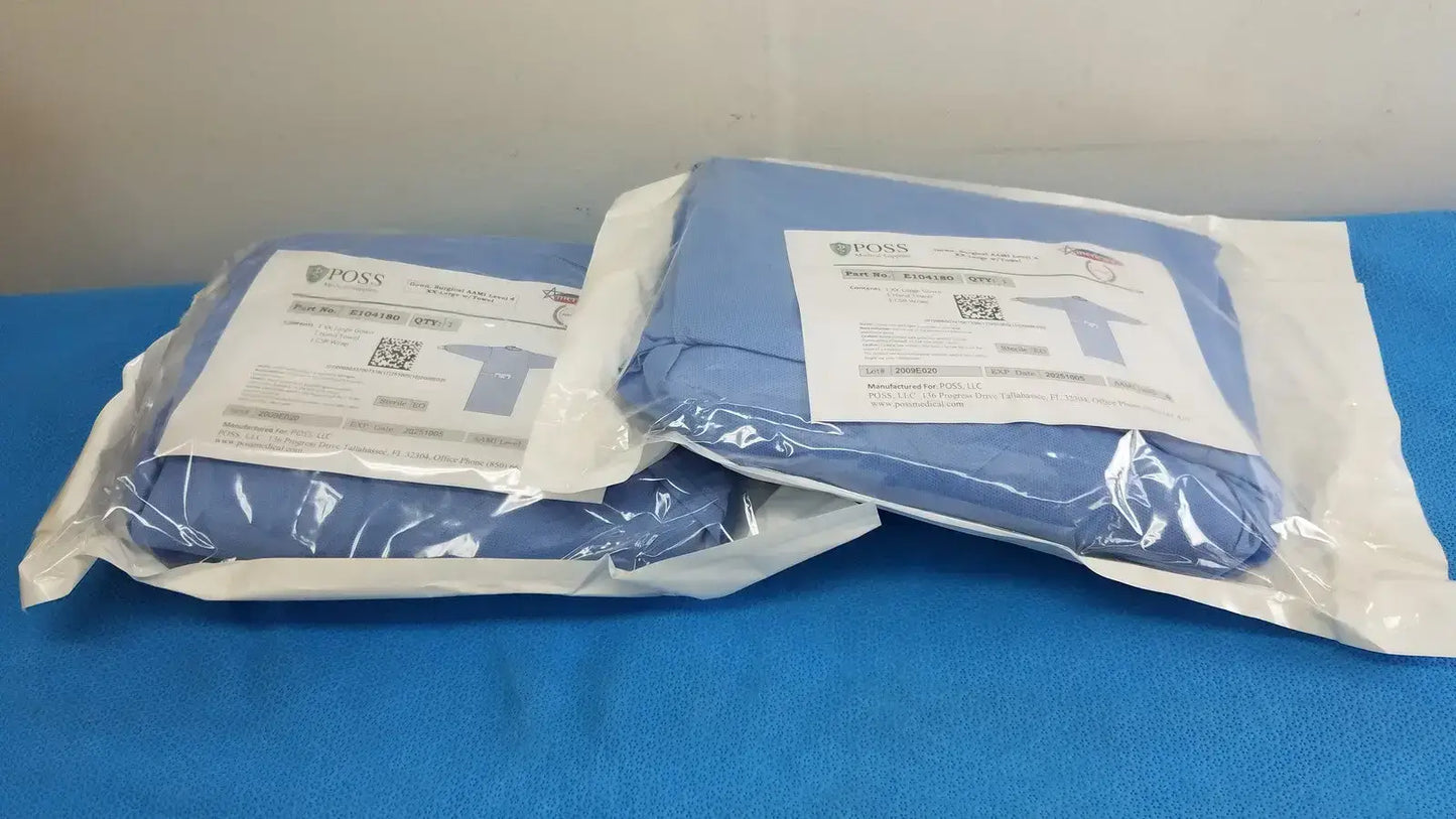 Poss Medical Supplies E104180 AAMI Level 4 Surgical Gown XX-Large - Lot of 2
