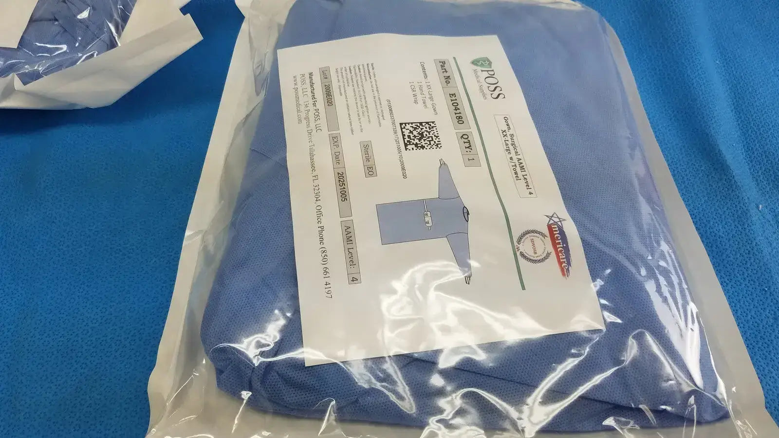 Poss Medical Supplies E104180 AAMI Level 4 Surgical Gown XX-Large - Lot of 2