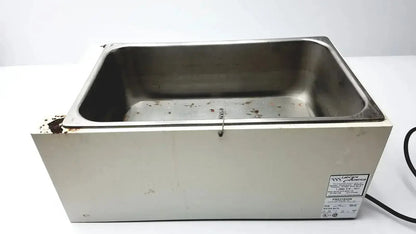 Precision 51221050 stainless steel rectangular ultrasonic water bath with white plastic exterior and rust, used medical equipment for sale