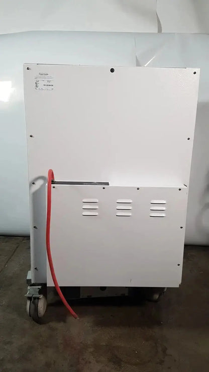 White industrial-grade napco precision series co2 incubator with red hose and casters for mobility model 5425 ot-100z