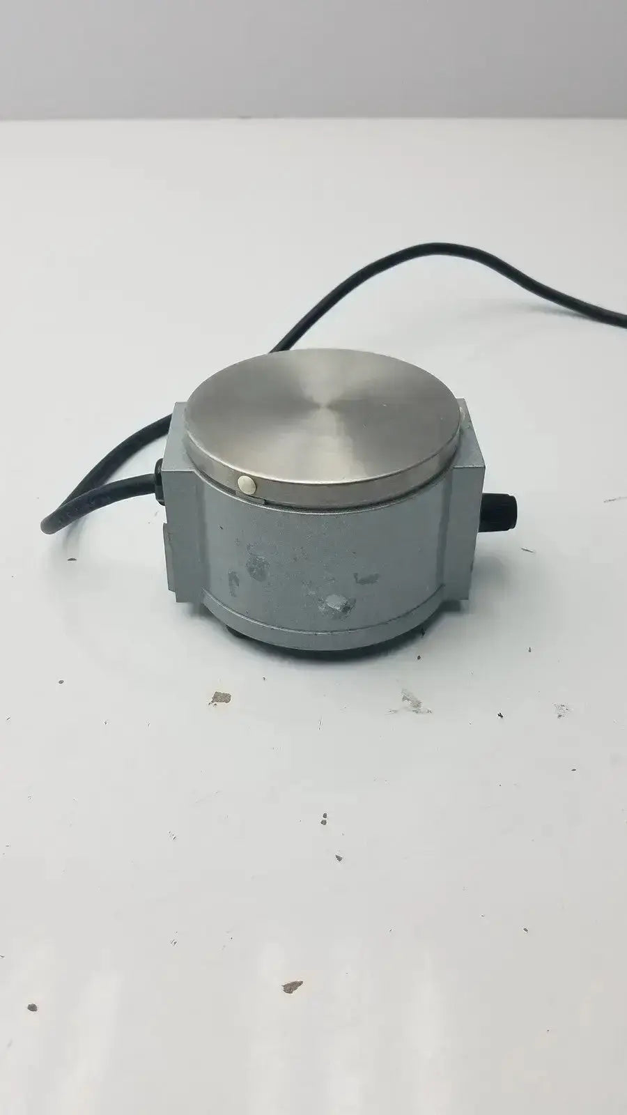 Gray industrial sensor with brushed stainless steel top cap and black wiring in precision scientific mag-mix 60647 product