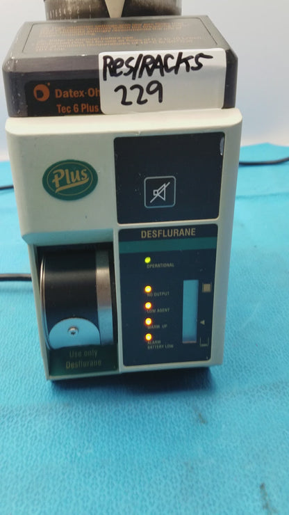 Datex-Ohmeda Tec 6 Plus Desflurane Anesthesia Vaporizer
