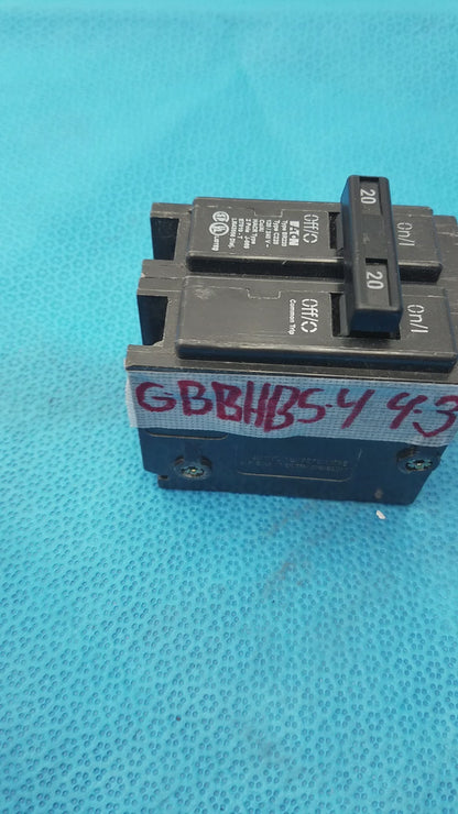 Eaton BR220 2-Pole Type BR 20 Amp Circuit Breaker