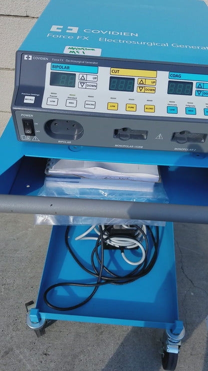 Covidien Force FX-C Electrosurgical Generator ESU with E6009 E6008 And Trolley