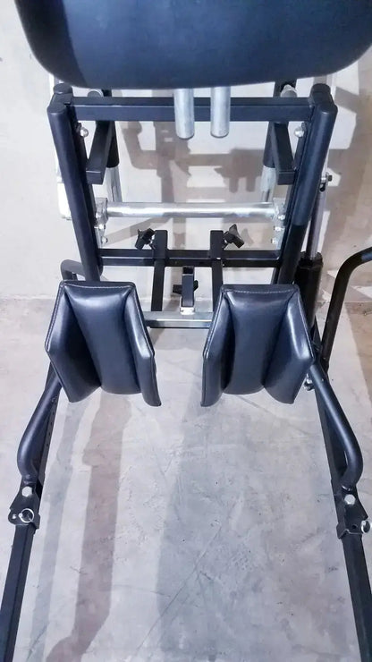 Black padded leg supports on the prime engineering grandstand iii modular standing system for modular standing use
